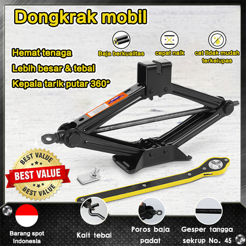 Dongkrak Mobil BLACK dongkrak gunting dongkrak pengangkat tipe tangan - Tipe dasar