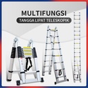 3.2Meter Tangga teleskopik portabel rumah tangga multifungsi dengan te -  3.7M+wheel