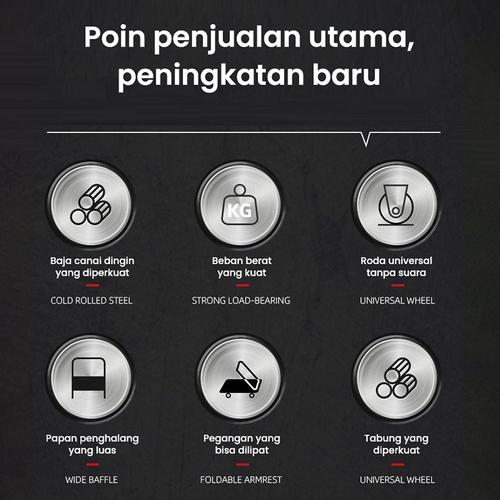 Troli Lipat 500kg Ukuran72×48cm Trolley Troli Barang Lipat Hand Truck Model Besi Troli Angkut