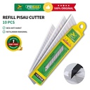 YUEFEIBAO Feibao Refil Isi Pisau Cutter / Isi Ulang Cutter / Knife Blade Refill 10 PCS / Besi Premium SK-5 / 14 Bagian / F32-0098A