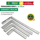 YUEFEIBAO Feibao Penggaris Siku L 25cm / Steel Angle Ruler / Penggaris Siku Tukang / 25cm / Tools / Alat Perkakas / F42-0074B - 200mm