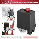 JLD Kompresor Angin Otomatis 4 Way Cabang Lubang Automatic Pressure Switch Drat 1/4"
