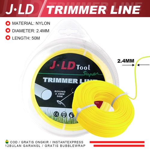 JLD 50MM Trimmer Line Senar Potong Rumput / 2.4mm Senar Mesin Potong Rumput  Grass Weed Trimmer Line - Kartu Buku Besi-1261