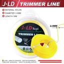 JLD 50MM Trimmer Line Senar Potong Rumput / 2.4mm Senar Mesin Potong Rumput  Grass Weed Trimmer Line - Kartu Buku Besi-1261