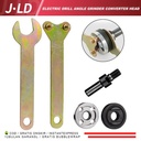 JLD Adaptor converter Mesin Bor ke Mesin Gerinda - 4INCH Arbor Konektor Gerinda Bor Mata Gerinda Perubah 5pcs
