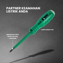 YUEFEIBAO Feibao TestPen / Tespen / Test pen / Obeng Kepala Plus & Minus / Gagang Karet / Besi CR-V / F48-103 - Plus (+)