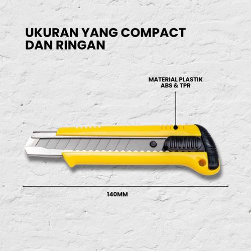YUEFEIBAO Feibao Pisau Cutter / Stainless Steel Cutter / Pisau Pemotong Stainless / Auto Lock System / Tools / Alat Perkakas F32-1001