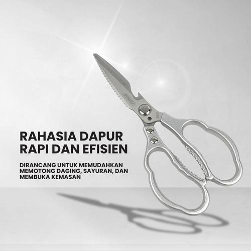 YUEFEIBAO Feibao Gunting Dapur Serbaguna / Heavy Duty Multifunction Kitchen Scissors / SK-5 Alloy Steel / F10-208A Kitchenware Baja