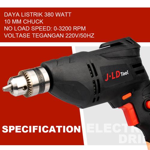 JLD Bor listrik 10MM chuck  + 4 inch Angle Grinder Reversible Electric Drill Untuk Memotong Dan Mengamplas logam Kayu Paket Murah - JLD9954+10-3-1168