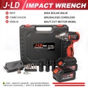COD JLD 88V mesin bor impact baterai 350N.M bor Baterai 13mm Impact Wrench brushless 88v original bor baterai cas komplit bolak balik.Untuk melepas dan memasang baut ban Baut mesin CVT Baut perancah Dapat Digunakan Pada Kayu/Beton/tembok/ jumbo - JF88- 2baterai-1016