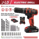 JLD Cordless drill 36V IMPACT CORDLESS BOR 13mm chuck bor Murah 35N.M impact drill Variabel speeds 25+3 Torque Bisa Bolak Balik Bor Kayu Besi Beton Dinding Torsi - J36V SET -13mm-1019