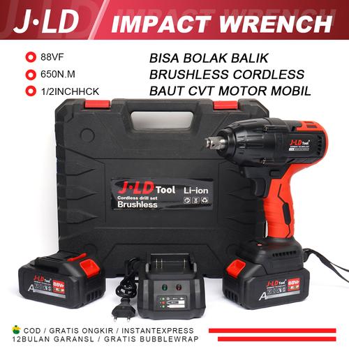 JLD Impact Wrench Cordless 88VF Brushless 650N.M 1/2 Inch Torque Jumbo - JF88 1BAT