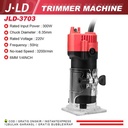 JLD Mesin Profil Kayu Mesin Router 6MM Trimmer mesin Trimmer kayu J3703 Wood Trimmer 300W Dekorasi Rumah Tangga Ukiran Pemotongan lubang