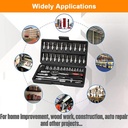 JLD impact Wrench Socket Set 46pcs . Kunci Sok set Lengkap With Koper 1/4 Drive Socket Ratchet Car Repair Tool obeng set komplit serbaguna Others BISA COD