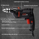 JLD Mesin Bor Listrik 10MM Electric Impact Drill 6024 Bor listrik Bolak Balik Murah Bisa Bolak Balik Bisa bor beton tembok kayu besi 480W bisa cod - JLD