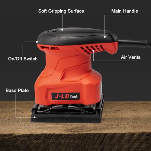 JLD Mesin Amplas 220W Electric Sander J4510 Mesin Amplas Kayu Dan Tembok 110 X 100 mm Listrik