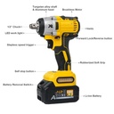 JLD-II Cordless Impact Wrench 450N.M Brushless Mesin Impact Kunci Pembuka Baut 128VF Impact original