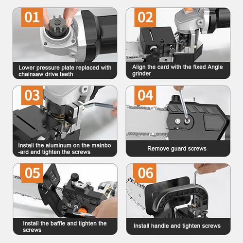 JLD Adaptor Chainsaw Mini 12INCH/ Adapter Adaptor Chainsaw Converter Mesin Gerinda - Konektor Chain Saw