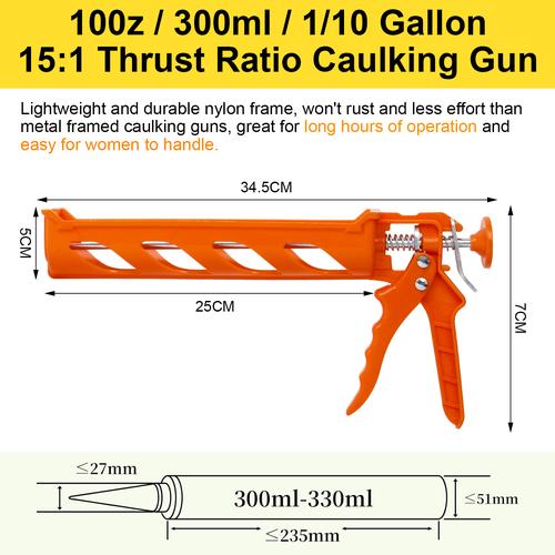 JLD Caulking Gun Tembakan Lem Kaca Sealant Gun Caulking Gun Sealant