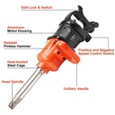 JLD Air Impact Wrench J70 Mesin Pembuka Baud Roda Truck 1 Inch 4400Nm