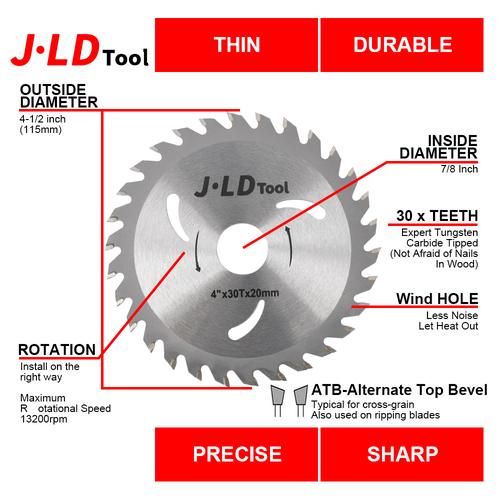 JLD Circular Saw Blade/Mata Pisau Potong / Triplek 4" 7" x 30T 40T Wood  kayu triplek /Mata Pisau Gergaji Potong Multi TCT