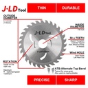 JLD Circular Saw Blade/Mata Pisau Potong / Triplek 4" 7" x 30T 40T Wood  kayu triplek /Mata Pisau Gergaji Potong Multi TCT