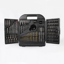 JLD 100pcs mata bor set Mata Bor untuk Logam, Kayu, Batu-100Pcs Titanium, Baja Kecepatan Tinggi Mata Bor Obeng Set dengan Kotak Penyimpanan