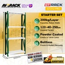 RAK GUDANG BESI GT RACK GT212 PRO – WAREHOUSE RACK 200KG TINGGI 4 SUSUN 2.5 METER LEBAR 40CM PANJANG 1.2M - STARTER