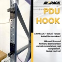AYORACK PDU HOOK - TEMPAT PENGAIT RACK COLOKAN LISTRIK RAK GUDANG SLOT STOP KONTAK LISTRIK
