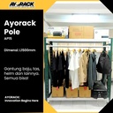 ACC AYORACK POLE AP15 - BEAM BULAT GANTUNGAN RAK GUDANG TIANG RACK HORIZONTAL 1.5 METER MULTIFUNGSI 100KG AKSESORIS RACK
