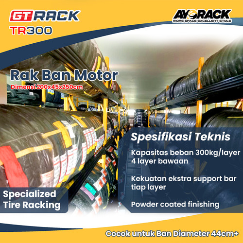 RAK BAN MOTOR SCOOPY VARIO BEAT MIO - TIRE RACK TR300 TINGGI 2.5 METER - STARTER