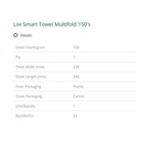 [TC] Tissue LIVI SMART TOWEL Multifold 150's