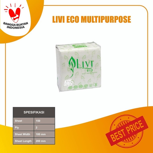 [TC] Tissue LIVI ECO Multipurpose 150s (Tisu Meja Makan)