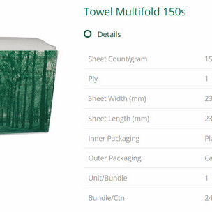 Tissue LIVI EVO TOWEL Multifold 150's