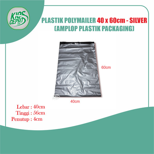Plastik Polymailer 40 x 60cm - SILVER (Amplop Plastik Packaging)