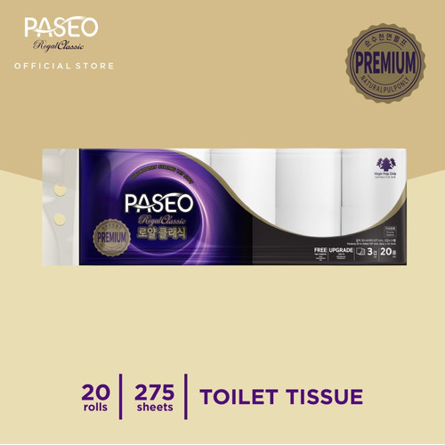 Tissue Paseo Bathroom Royal Classic (3Ply - 275 Sheets) - 20 Rolls