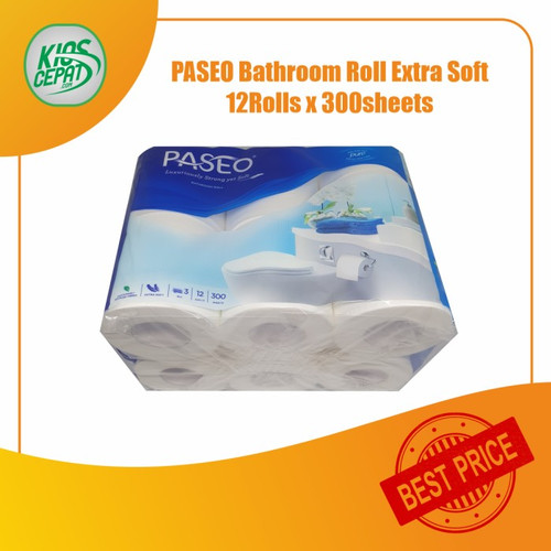 [TC] Tissue PASEO Bathroom Roll EXTRA SOFT 12Roll (300sheets - 3ply)