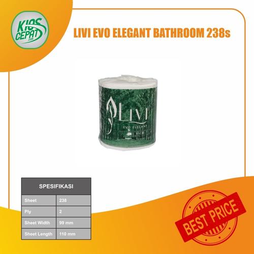 [GOJEK/GRAB] LIVI EVO Elegant Toilet Roll 238s 1DUS = 150Roll