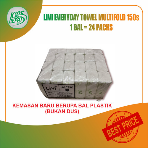 [KHUSUS GOJEK/GRAB] Tissue LIVI SMART TOWEL Multifold 1 DUS (24PACK)