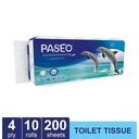 Tissue PASEO Bathroom Roll 10Roll (200sheets - 4ply) - PASEO DOLPHIN
