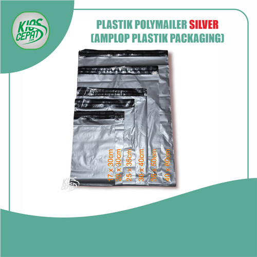 Plastik Polymailer 30 x 40cm - SILVER (Amplop Plastik Packaging)
