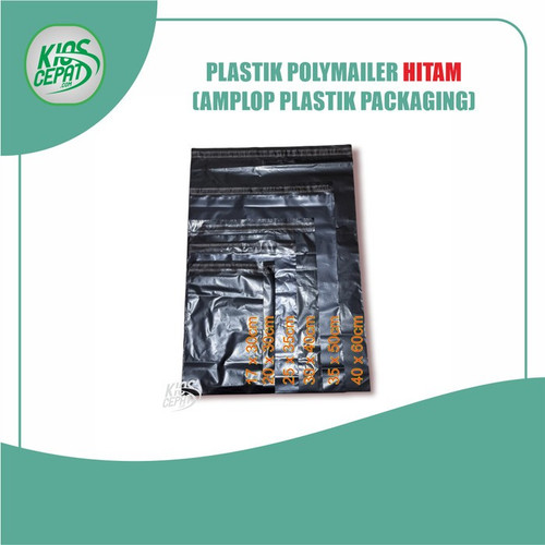 Plastik Polymailer 35 x 50cm - HITAM (Amplop Plastik Packaging)