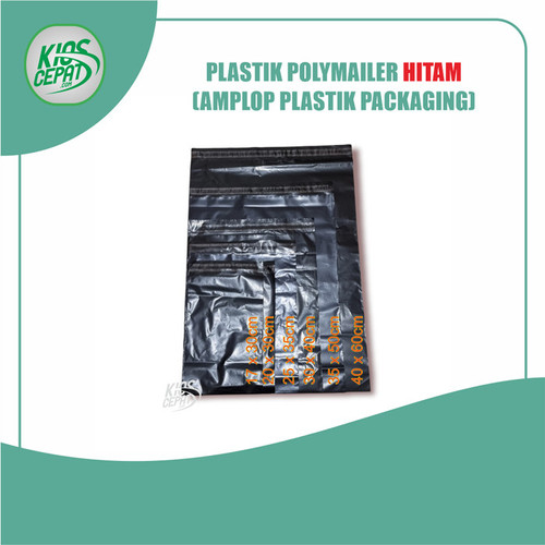 Plastik Polymailer 20 x 30cm - HITAM (Amplop Plastik Packaging)