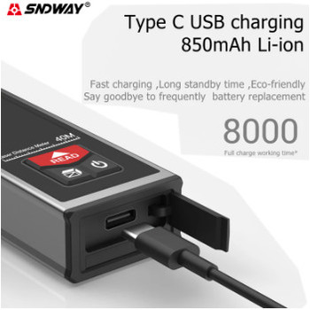 SNDWAY Meteran Laser Digital Mini Range Finder Laser Merah Indoor SW-B - 40 Meter
