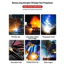 Helm Las Auto Darkening 107 - Topeng Las Cerdas, Perlindungan Sinar UV & Percikan Api, View Besar untuk Pengelasan & Pemotongan - Standar 107