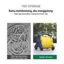 Selang Gulung Garden air Hose Reel selang air Portable tempat gulungan selang air anti kusut Garden Selang Dengan Selang Air Selang Air Tahan Lumut 15M penyiram taman - Kuning  15M
