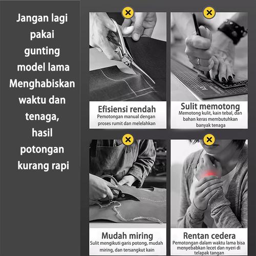 Gunting Listrik Kain Gunting Listrik Isi Ulang USB Portabel Alat Pemotong Multifungsi DIY Multifungsi Untuk Karton Kain Kulit - hijau