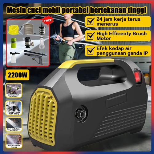 1800/2000/2200W Alat steam cuci motor & mobil Jet Cleaner High Pressure Washer Alat Cuci Mobil cuci motor tekanan - 2200W