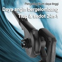 Alat peniup angin / Blower/ Penyedot debu dengan baterai lithium / grooming Pengering Bulu anjing kucing - Black+2Bateri+2in1