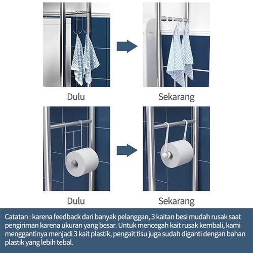 NEW Rak Mesin Cuci Besar/ Rak Toilet Organizer/Rak Toilet Duduk Kamar Mandi / Rak Kamar Serbaguna Rak Sabun - Model Premium